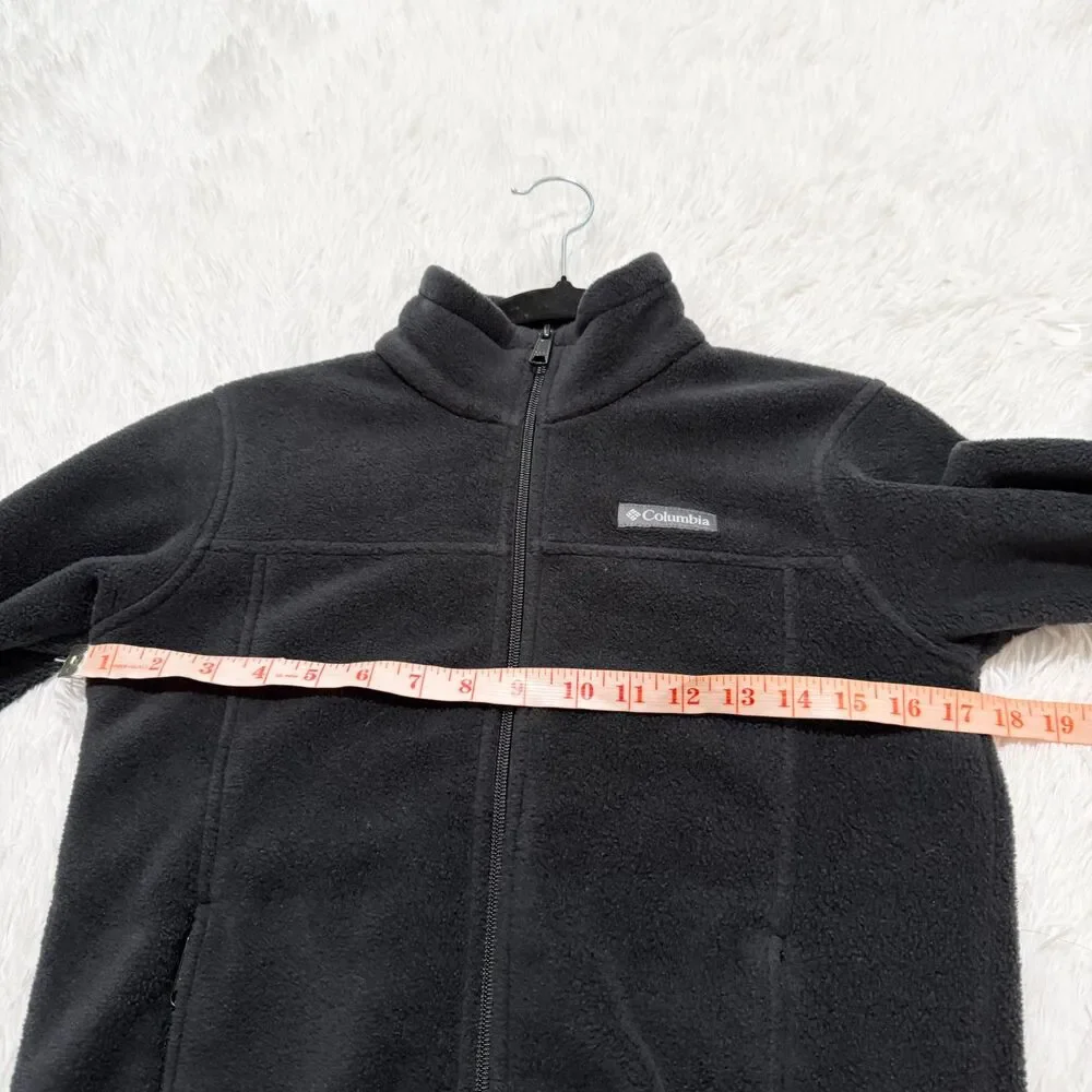 Kids Columbia Full Zip Fleece Jacket Winter Casual in Black Size Medium (10-12)